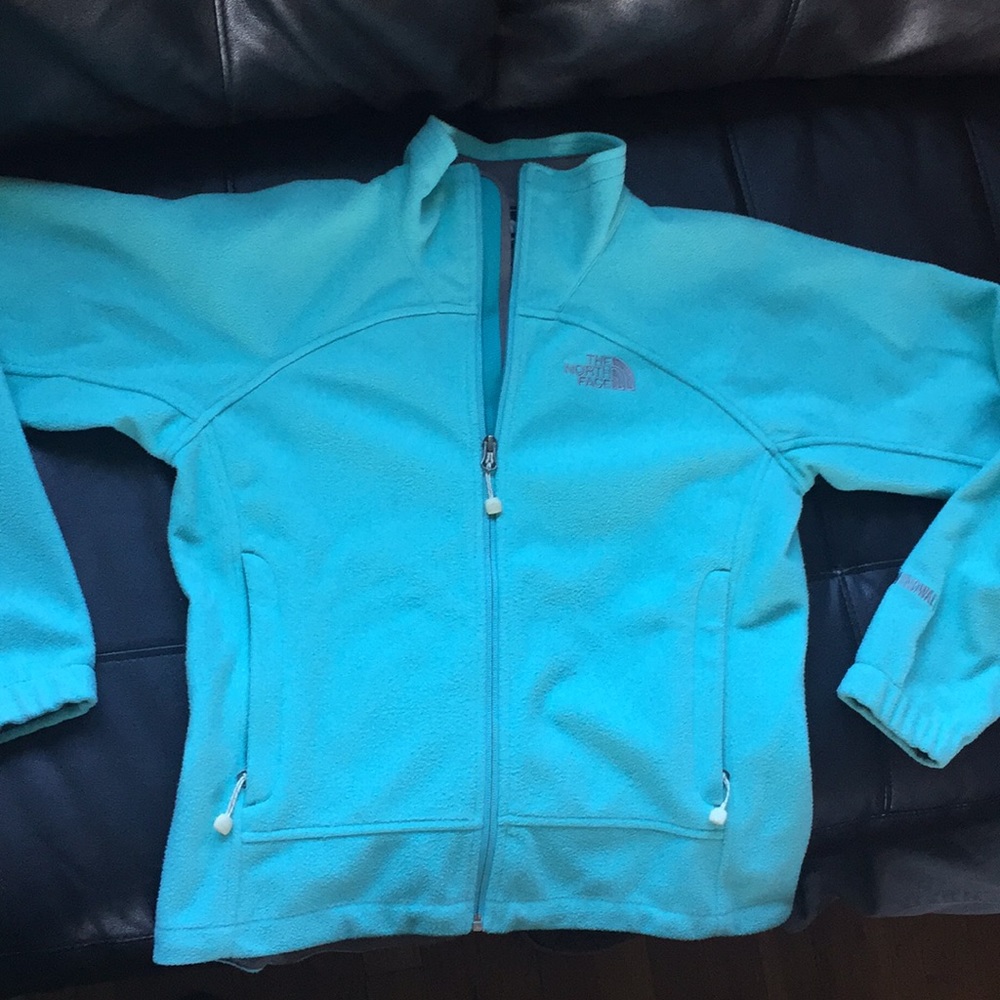 Light Weight Fleece North Face Zip Up Jacket Blue